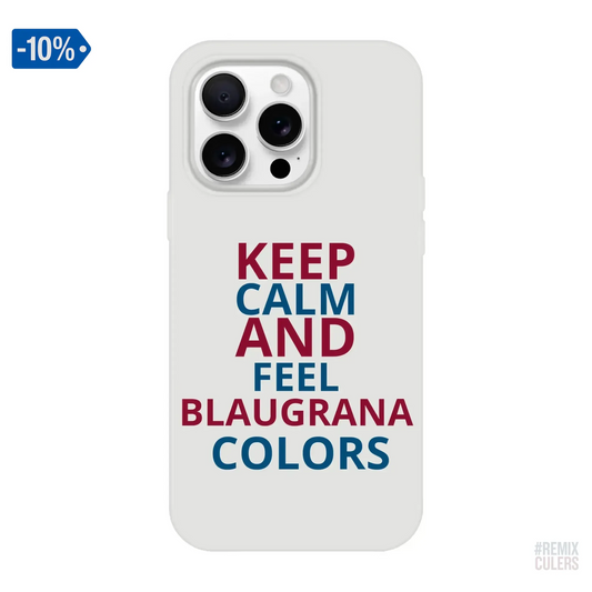 Carcasa IPHONE Flexi - KEEP CALM iPhone 16 Pro Max – Print Material Keep Calm merch FCB Barça culers blaugrana football fan pride passion | remixculers