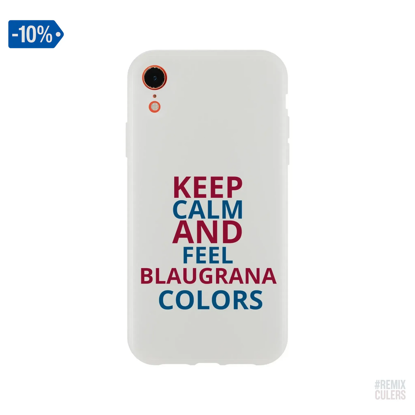 Carcasa IPHONE Flexi - KEEP CALM iPhone XR – Print Material Keep Calm merch FCB Barça culers blaugrana football fan pride passion | remixculers