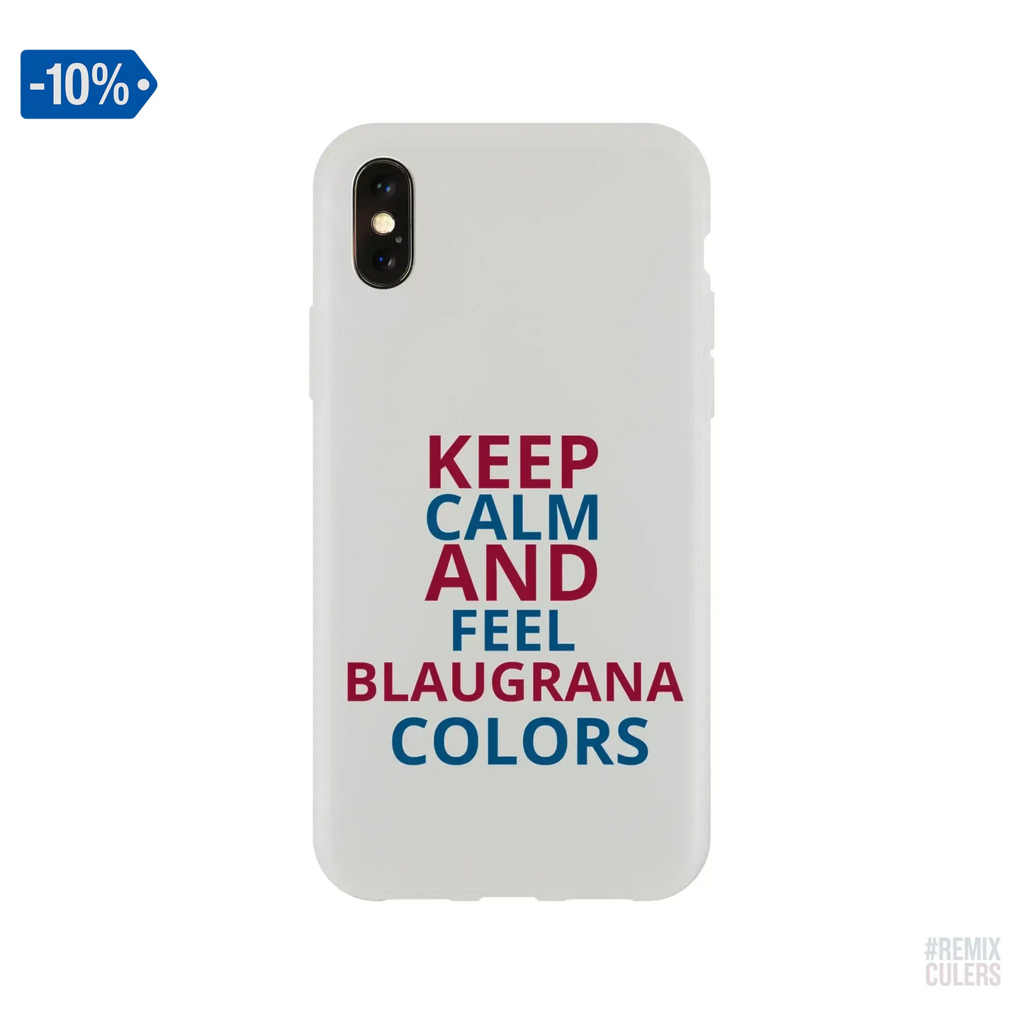 Carcasa IPHONE Flexi - KEEP CALM iPhone XS – Print Material Keep Calm merch FCB Barça culers blaugrana football fan pride passion | remixculers