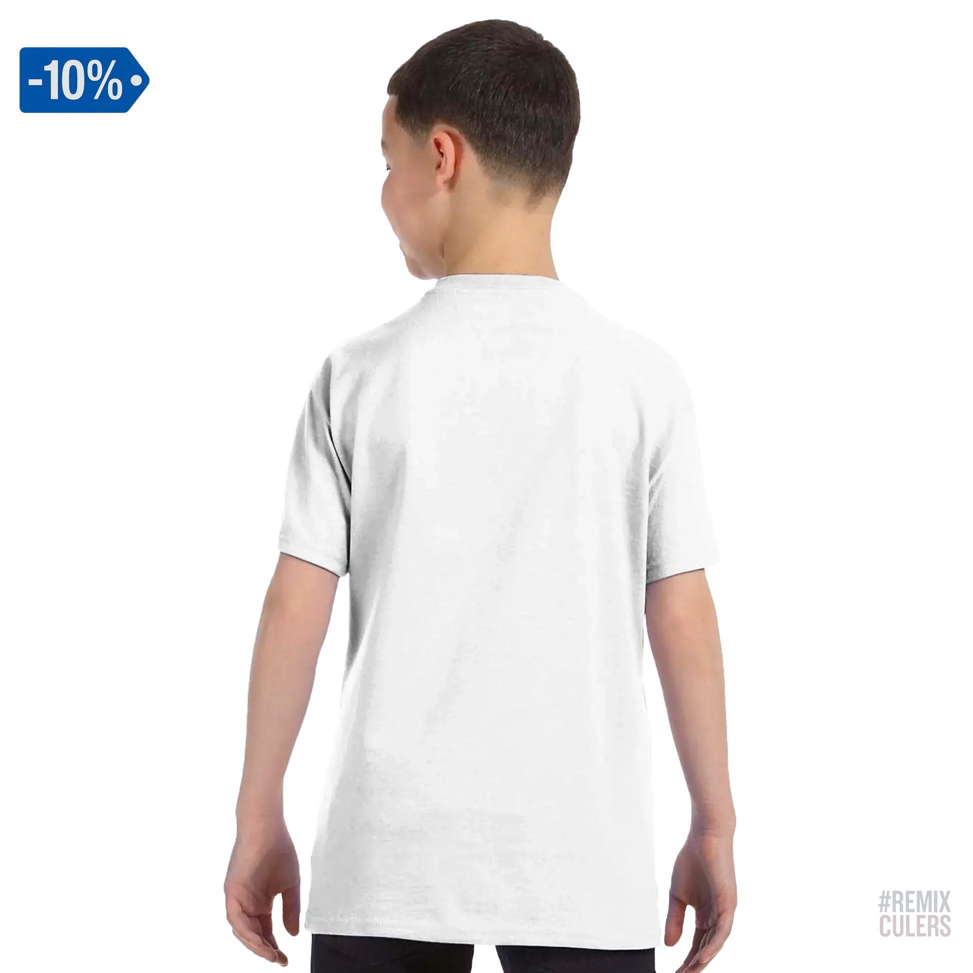 Print Material Camiseta infantil - UN DIA DE PARTIT – càntic del Barça blaugrana FCB per aficionats culers – color Blanco – remixculers