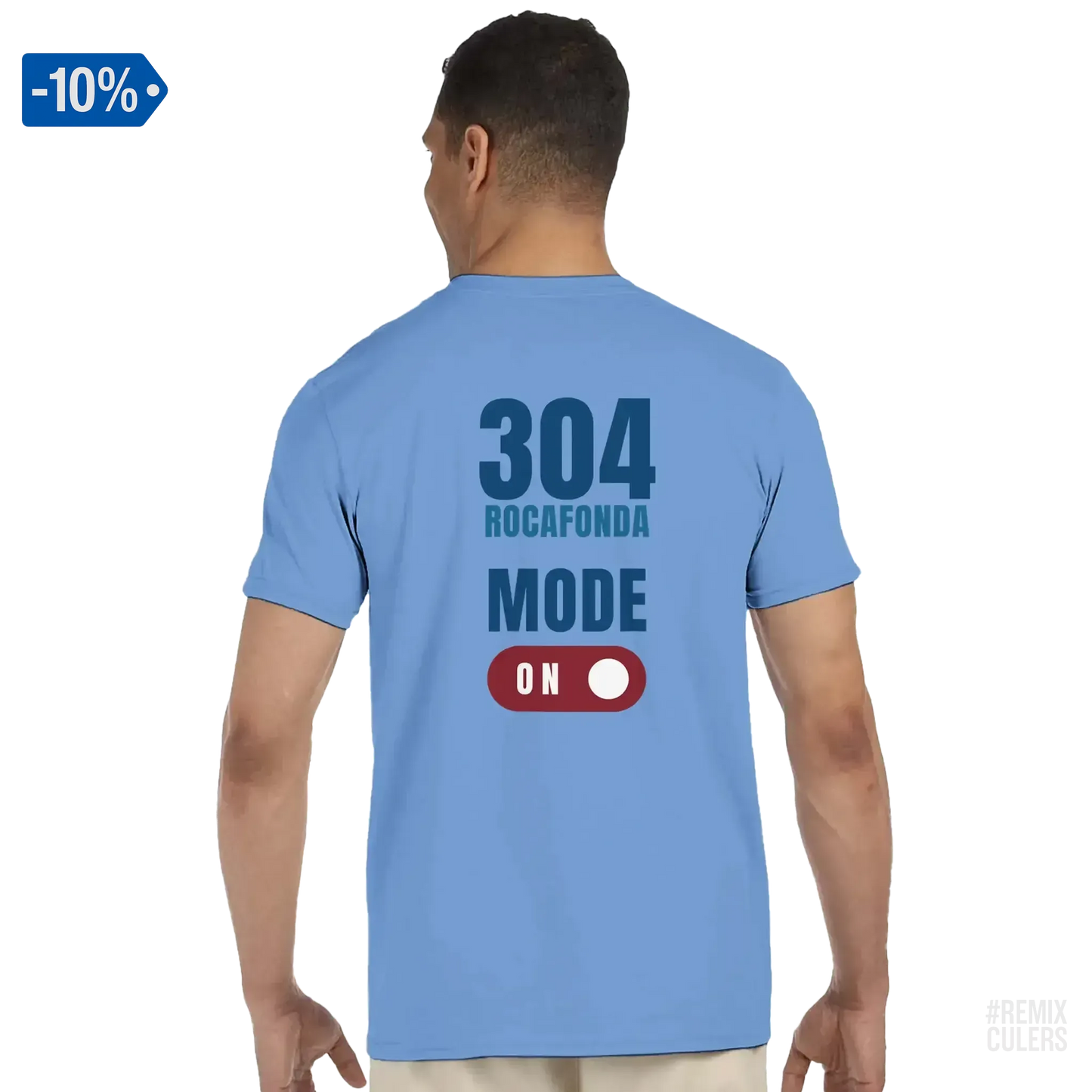 Camiseta unisex - 304 ROCAFONDA Azul – Print Material Rocafonda Power 304 merch FCB Barça culers blaugrana Lamine Yamal Masia barri Mataró futbol | remixculers