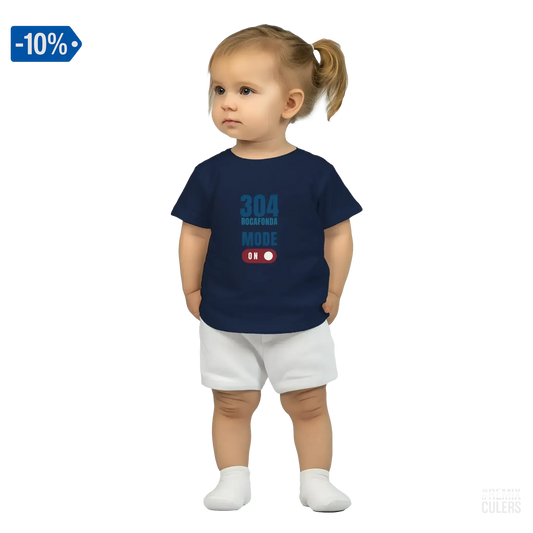 Camiseta bebé - 304 ROCAFONDA Azul marino – Print Material Rocafonda Power 304 merch FCB Barça culers blaugrana Lamine Yamal Masia barri Mataró futbol | remixculers