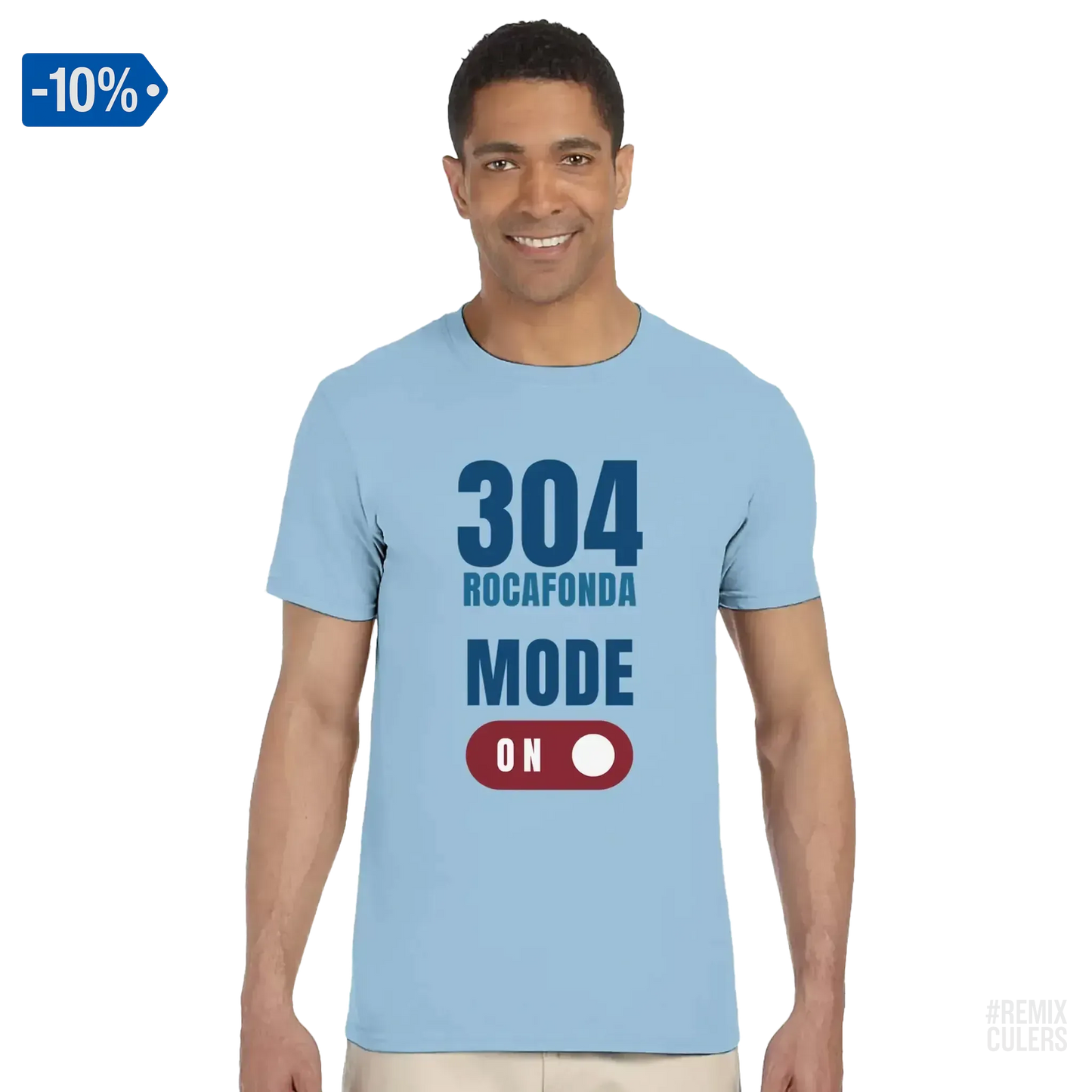 Camiseta unisex - 304 ROCAFONDA Blanco – Print Material Rocafonda Power 304 merch FCB Barça culers blaugrana Lamine Yamal Masia barri Mataró futbol | remixculers