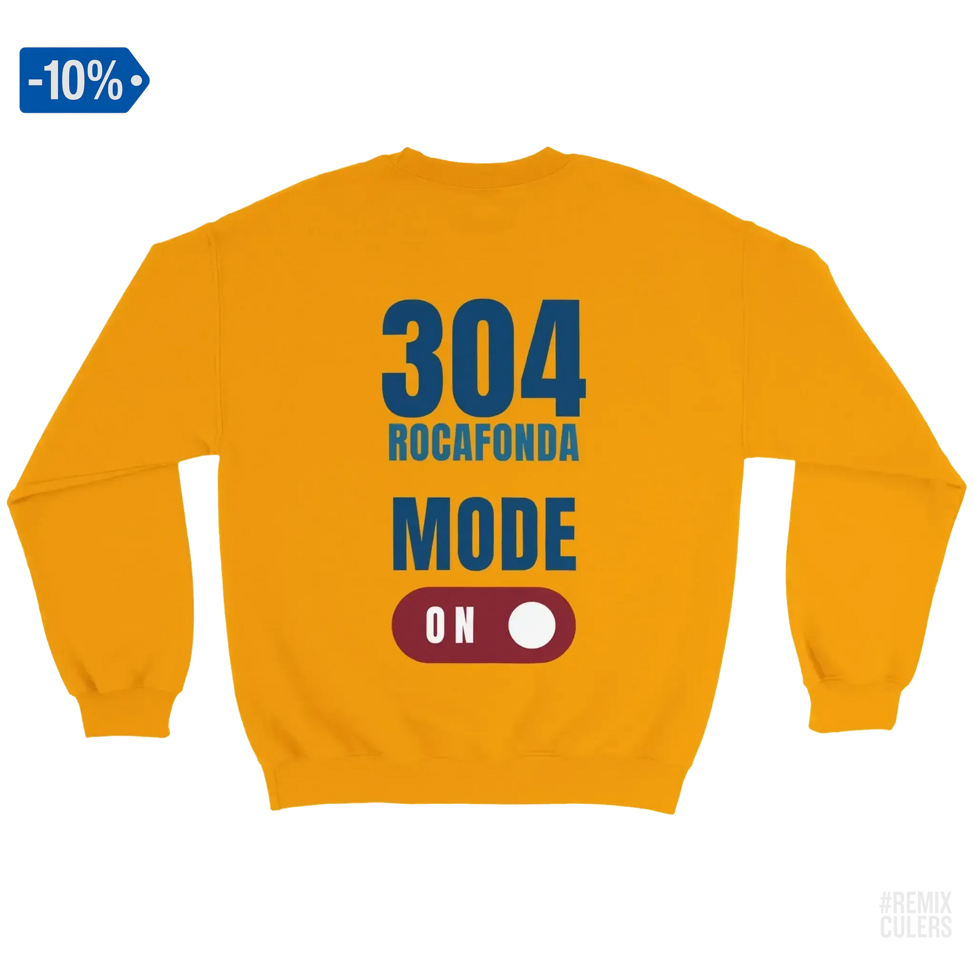 Sudadera unisex - 304 ROCAFONDA Blanco – Print Material Rocafonda Power 304 merch FCB Barça culers blaugrana Lamine Yamal Masia barri Mataró futbol | remixculers