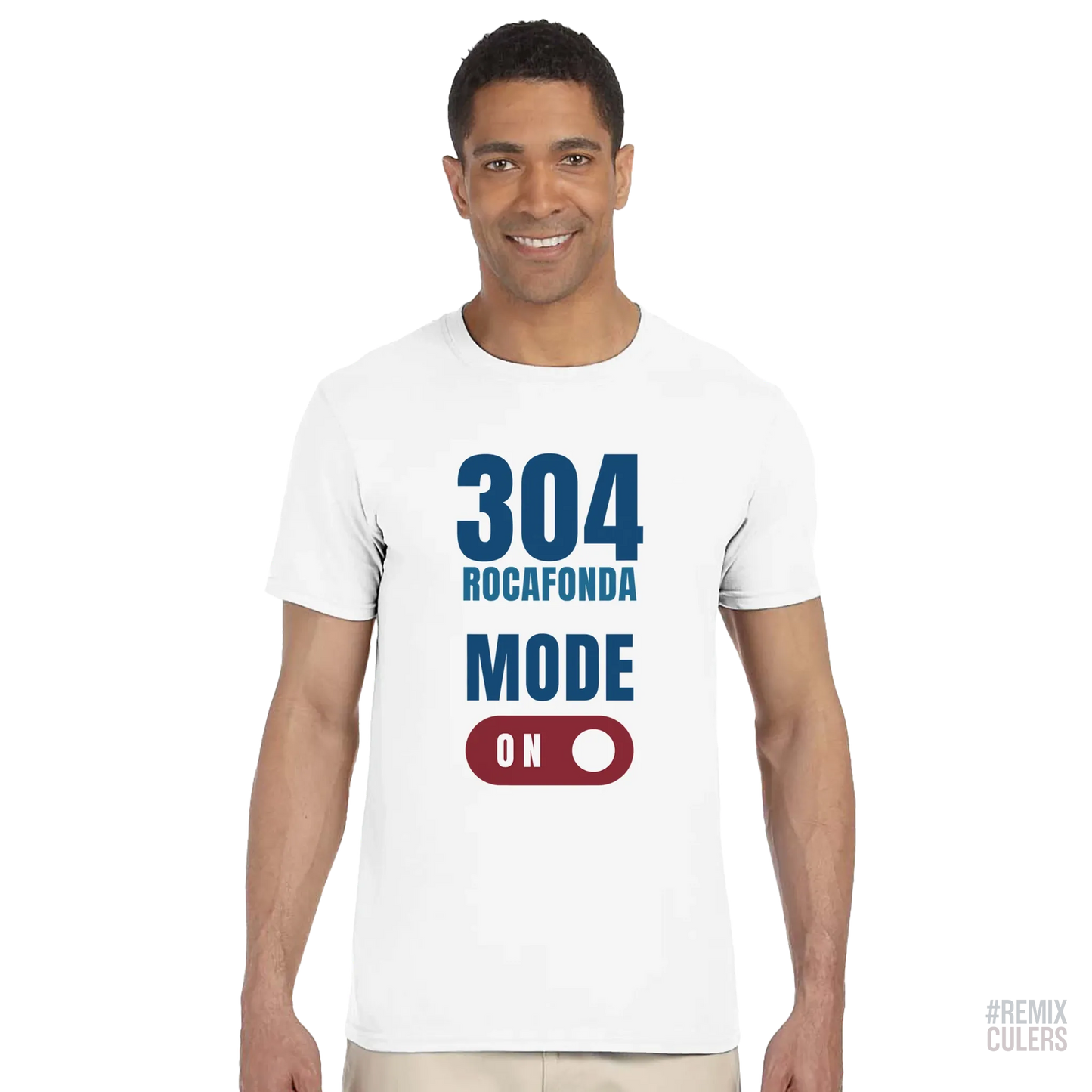 Camiseta unisex - 304 ROCAFONDA Blanco – Print Material Rocafonda Power 304 merch FCB Barça culers blaugrana Lamine Yamal Masia barri Mataró futbol | remixculers