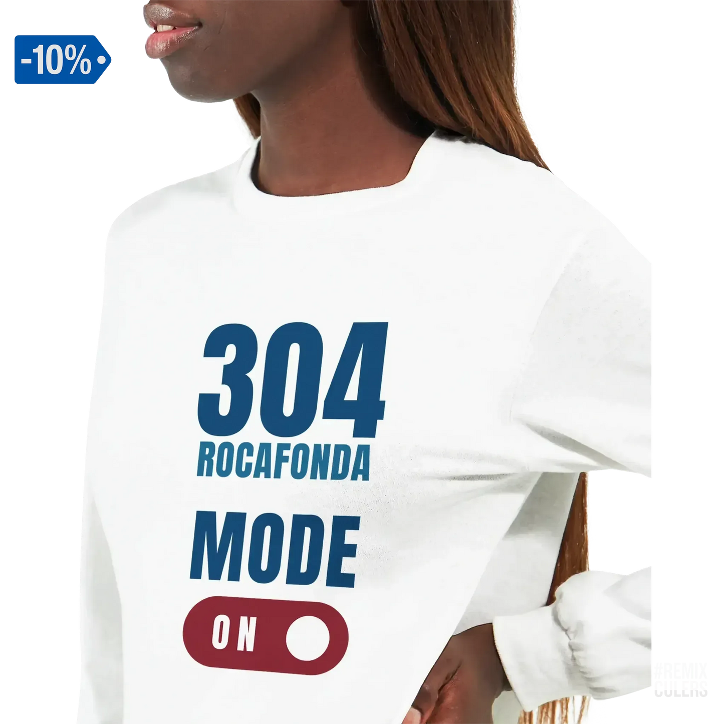 Camiseta de manga larga unisex - 304 ROCAFONDA Blanco – Print Material Rocafonda Power 304 merch FCB Barça culers blaugrana Lamine Yamal Masia barri Mataró futbol | remixculers