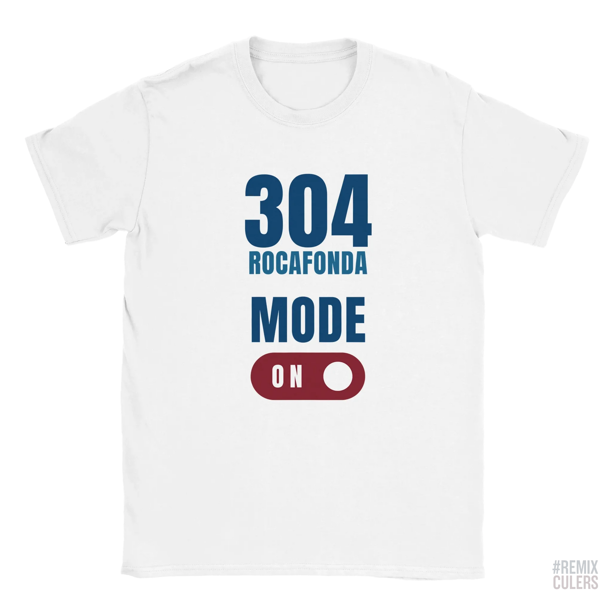 Camiseta unisex - 304 ROCAFONDA Blanco – Print Material Rocafonda Power 304 merch FCB Barça culers blaugrana Lamine Yamal Masia barri Mataró futbol | remixculers