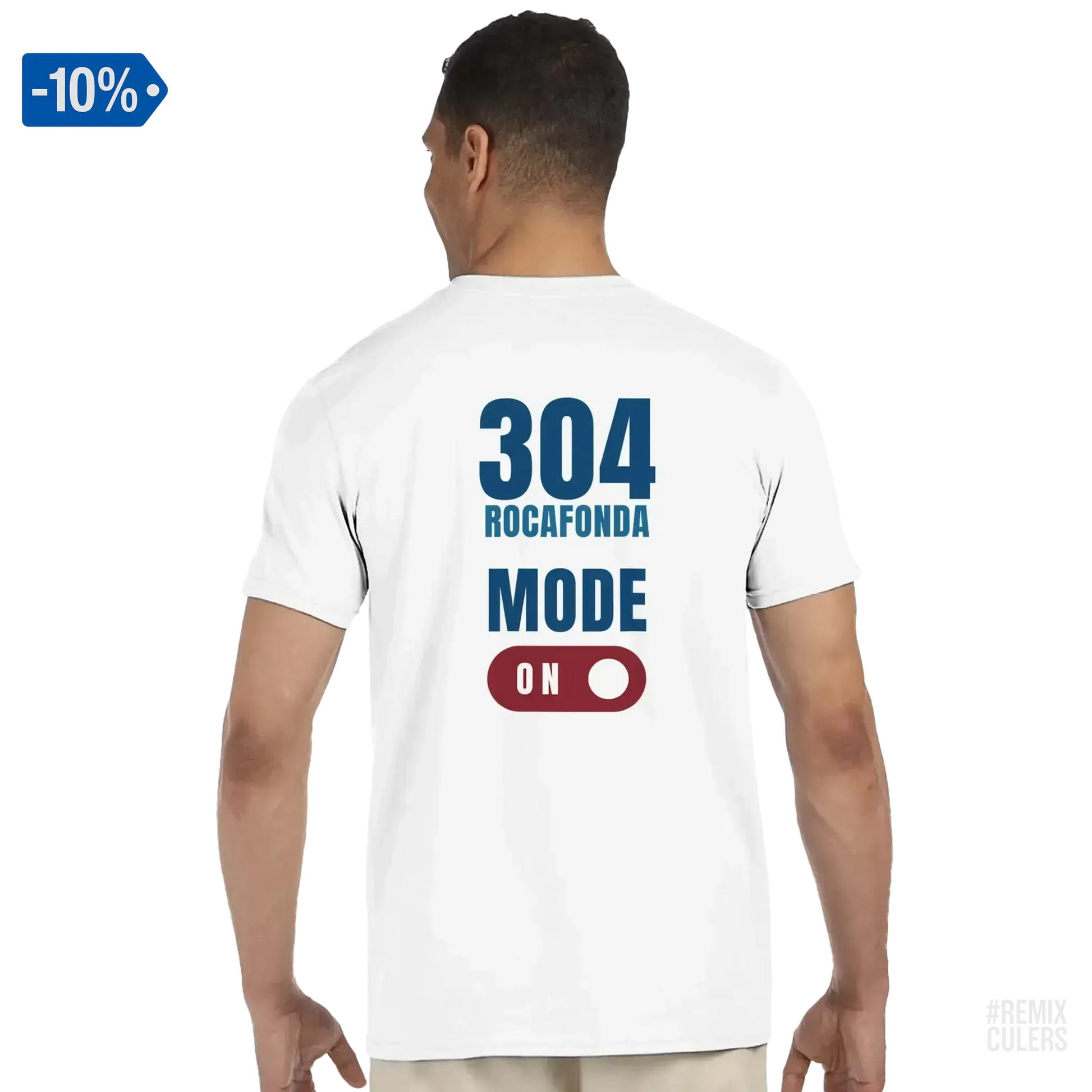 Camiseta unisex - 304 ROCAFONDA Blanco – Print Material Rocafonda Power 304 merch FCB Barça culers blaugrana Lamine Yamal Masia barri Mataró futbol | remixculers