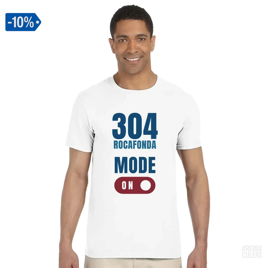Camiseta unisex - 304 ROCAFONDA Blanco – Print Material Rocafonda Power 304 merch FCB Barça culers blaugrana Lamine Yamal Masia barri Mataró futbol | remixculers