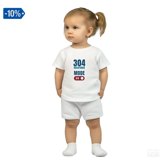 Camiseta bebé - 304 ROCAFONDA Blanco – Print Material Rocafonda Power 304 merch FCB Barça culers blaugrana Lamine Yamal Masia barri Mataró futbol | remixculers