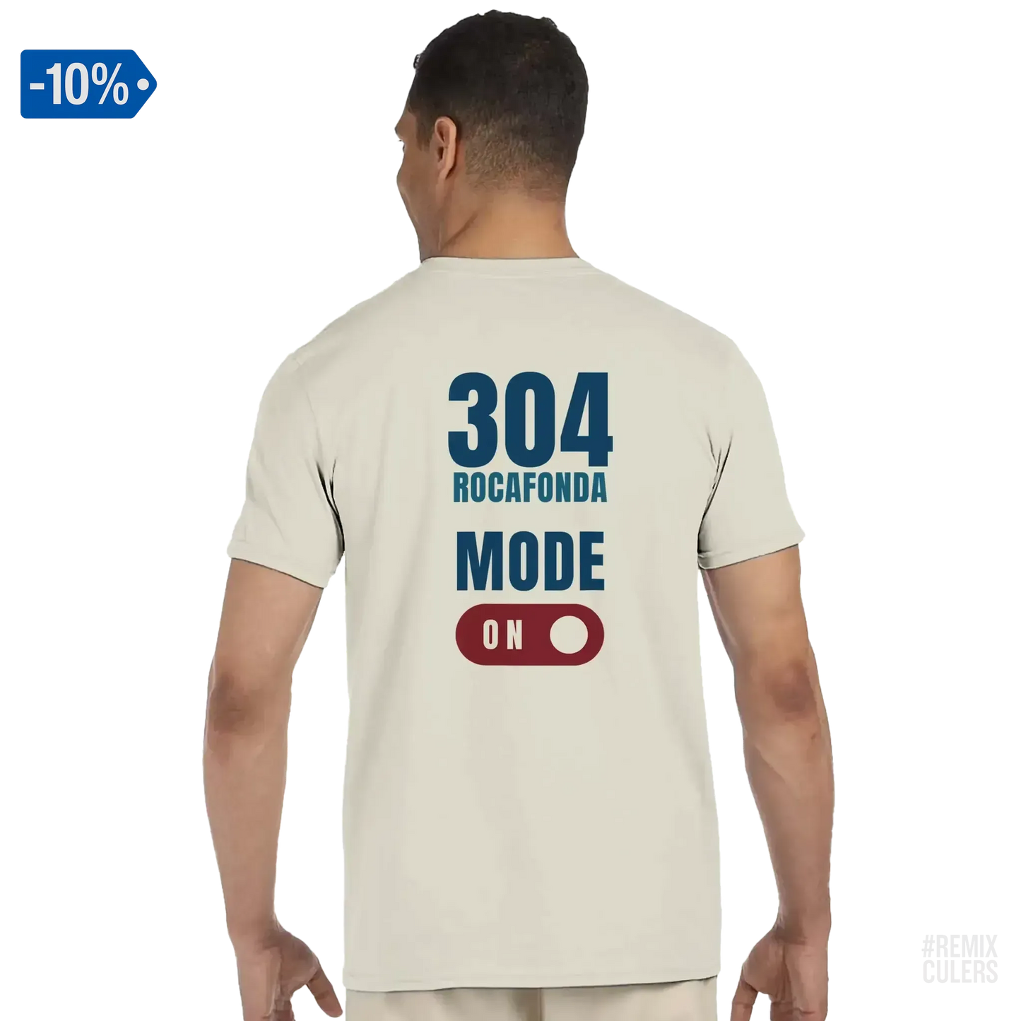Camiseta unisex - 304 ROCAFONDA Natural – Print Material Rocafonda Power 304 merch FCB Barça culers blaugrana Lamine Yamal Masia barri Mataró futbol | remixculers