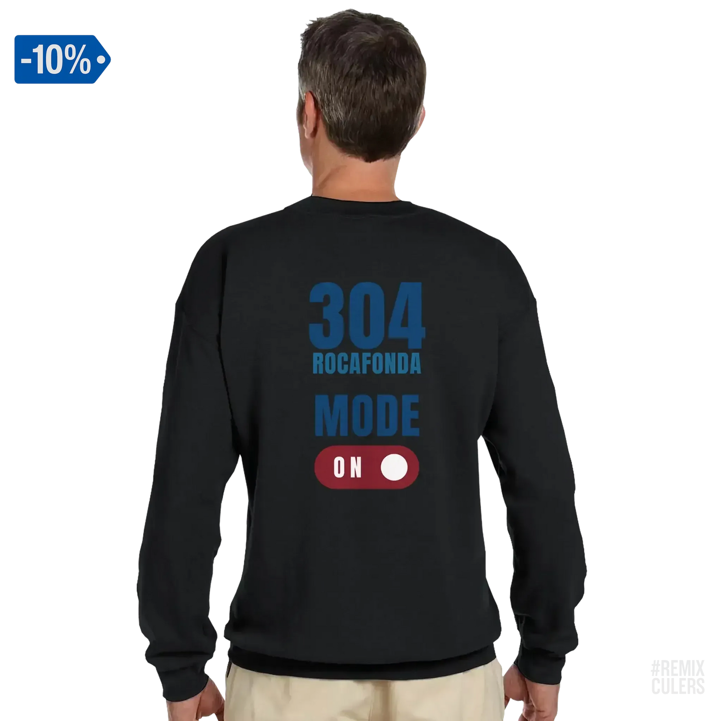 Sudadera unisex - 304 ROCAFONDA Negro – Print Material Rocafonda Power 304 merch FCB Barça culers blaugrana Lamine Yamal Masia barri Mataró futbol | remixculers