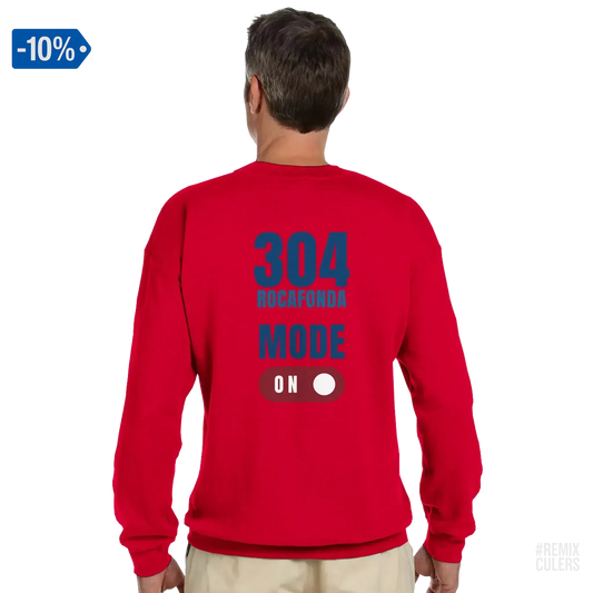 Sudadera unisex - 304 ROCAFONDA Rojo – Print Material Rocafonda Power 304 merch FCB Barça culers blaugrana Lamine Yamal Masia barri Mataró futbol | remixculers