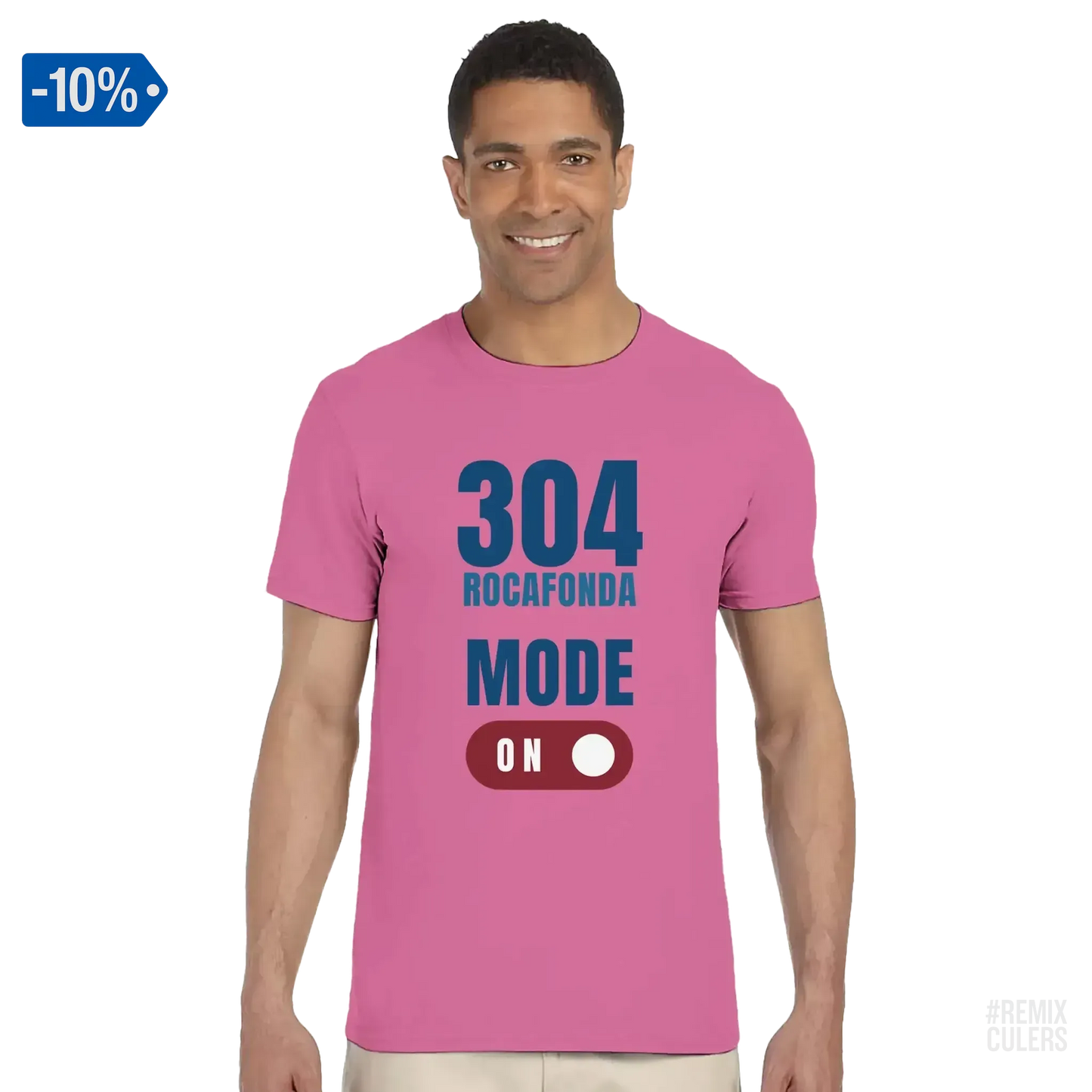 Camiseta unisex - 304 ROCAFONDA Rosa – Print Material Rocafonda Power 304 merch FCB Barça culers blaugrana Lamine Yamal Masia barri Mataró futbol | remixculers