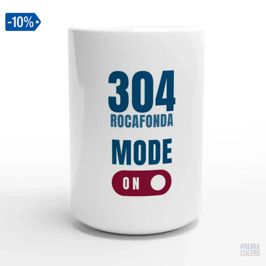 Taza - 304 ROCAFONDA – Print Material Rocafonda Power 304 merch FCB Barça culers blaugrana Lamine Yamal Masia barri Mataró futbol | remixculers