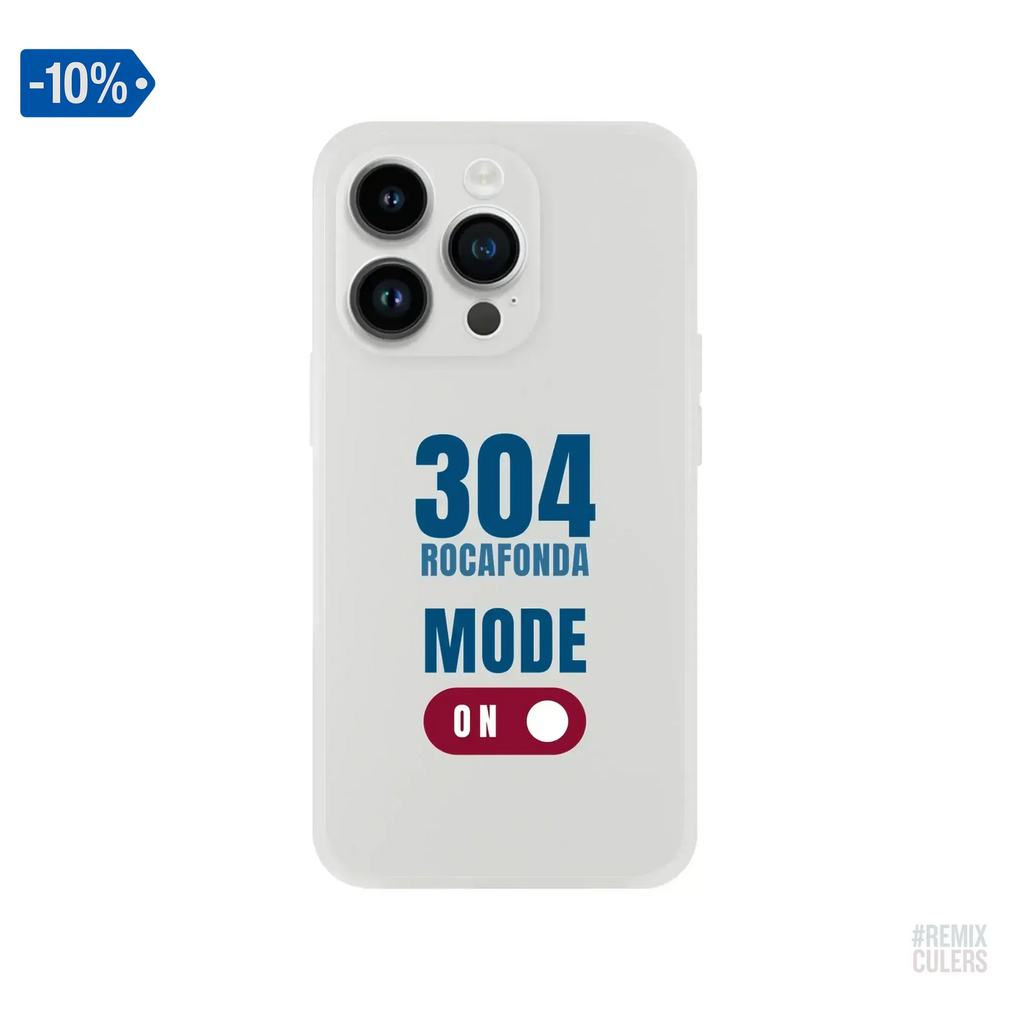 Carcasa IPHONE Flexi - 304 ROCAFONDA iPhone 14 Pro – Print Material Rocafonda Power 304 merch FCB Barça culers blaugrana Lamine Yamal Masia barri Mataró futbol | remixculers