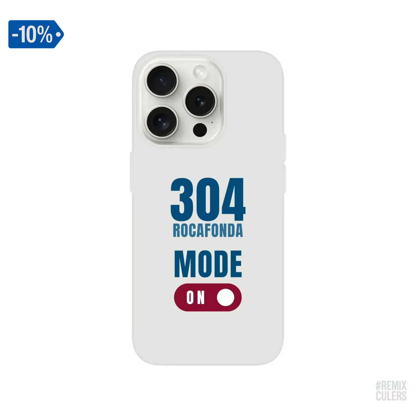 Carcasa IPHONE Flexi - 304 ROCAFONDA iPhone 15 Pro – Print Material Rocafonda Power 304 merch FCB Barça culers blaugrana Lamine Yamal Masia barri Mataró futbol | remixculers