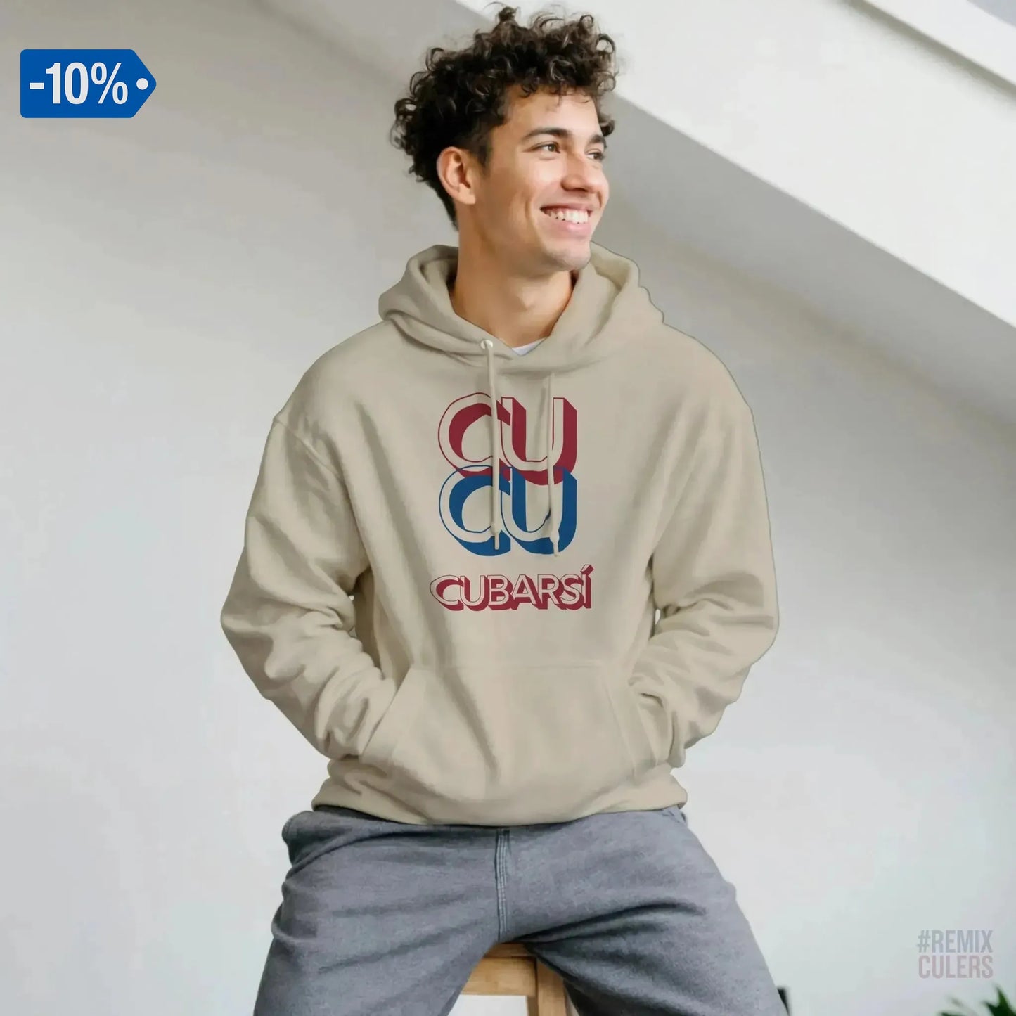 Sudadera con capucha unisex - CUCU CUBARSÍ Arena – Print Material Cu-Cu Cubarsí merch Pau Cubarsí FCB Barça culers blaugrana Masia joven promesa defensa futbol | remixculers