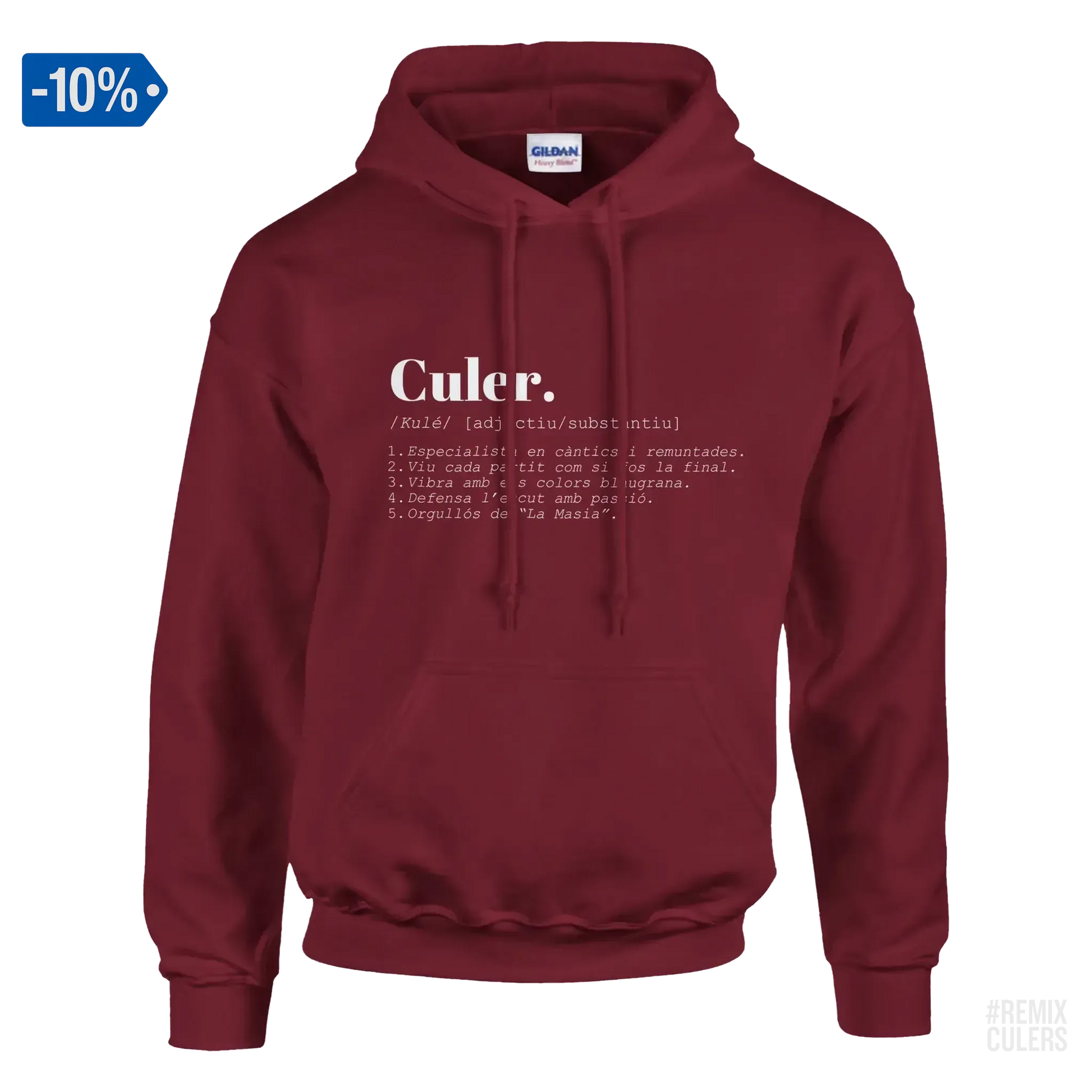 Sudadera con capucha unisex - DICCIONARIO "CULER" Rosa claro – Print Material Diccionari Culer merch FCB Barça culers blaugrana frases cultura futbol | remixculers