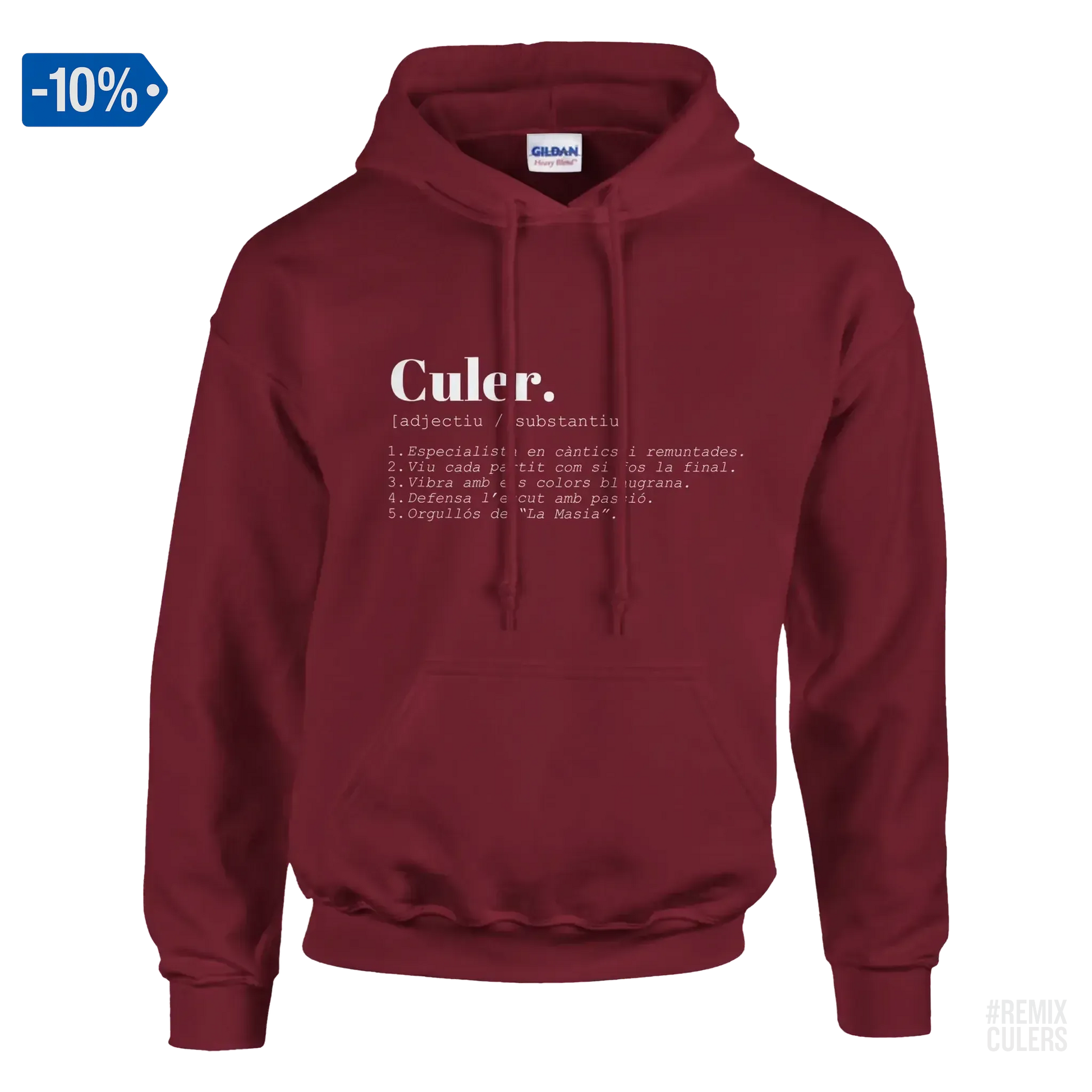 Sudadera con capucha unisex - DICCIONARIO "CULER" Rosa claro – Print Material Diccionari Culer merch FCB Barça culers blaugrana frases cultura futbol | remixculers