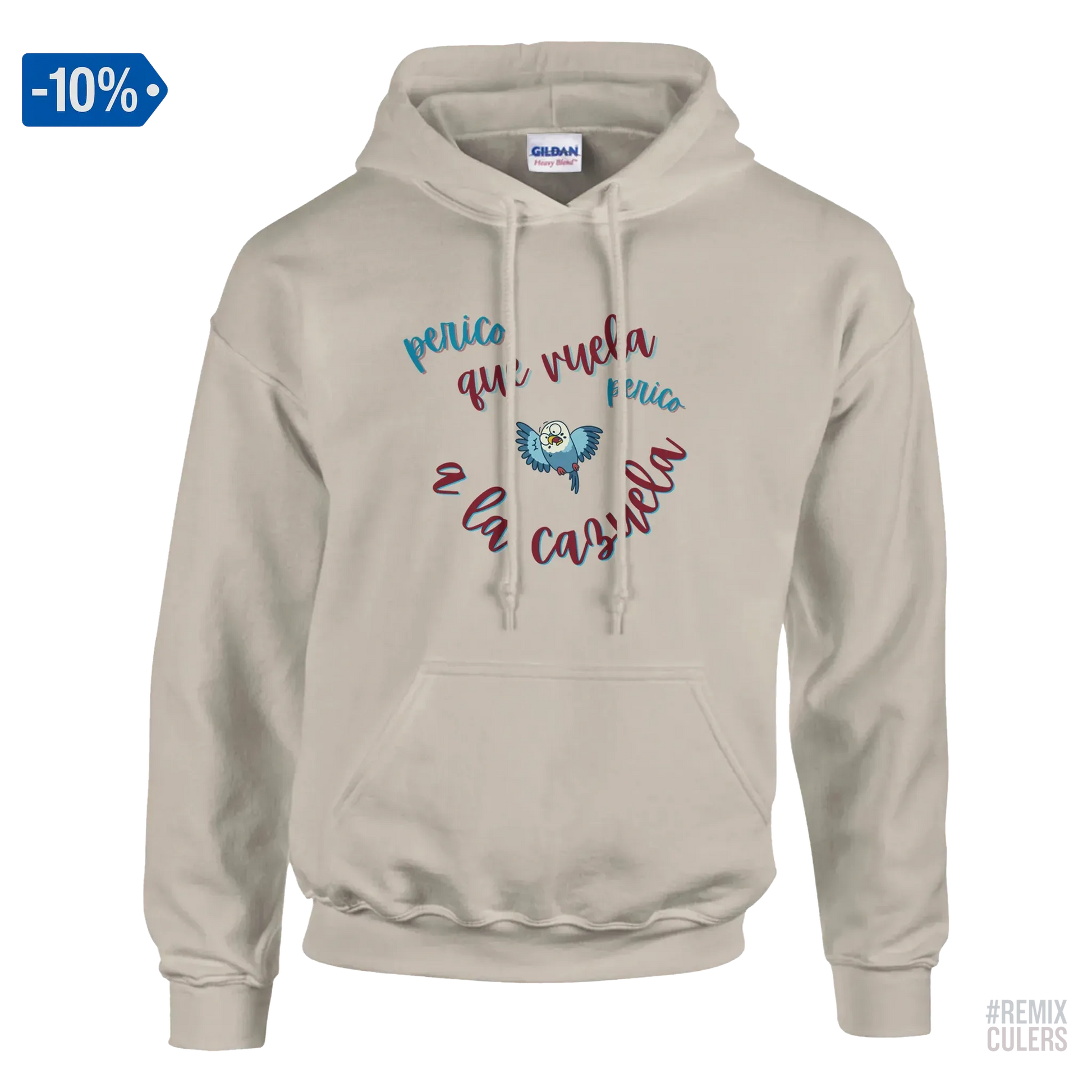 Sudadera con capucha unisex - PERICO QUE... Blanco – Print Material merch FCB Barça culer culers blaugrana español perico rival futbol | remixculers