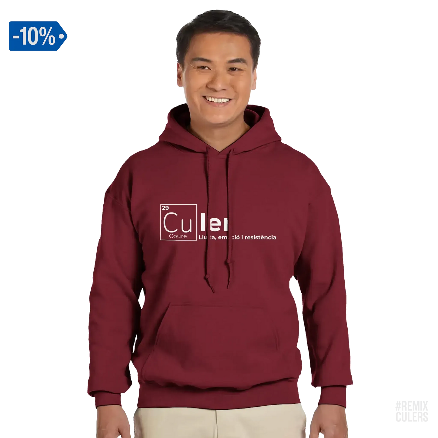 Sudadera con capucha unisex - QUÍMICA CULER Rosa claro – Print Material Científicament Culer merch FCB Barça culers blaugrana ciència i futbol passió | remixculers