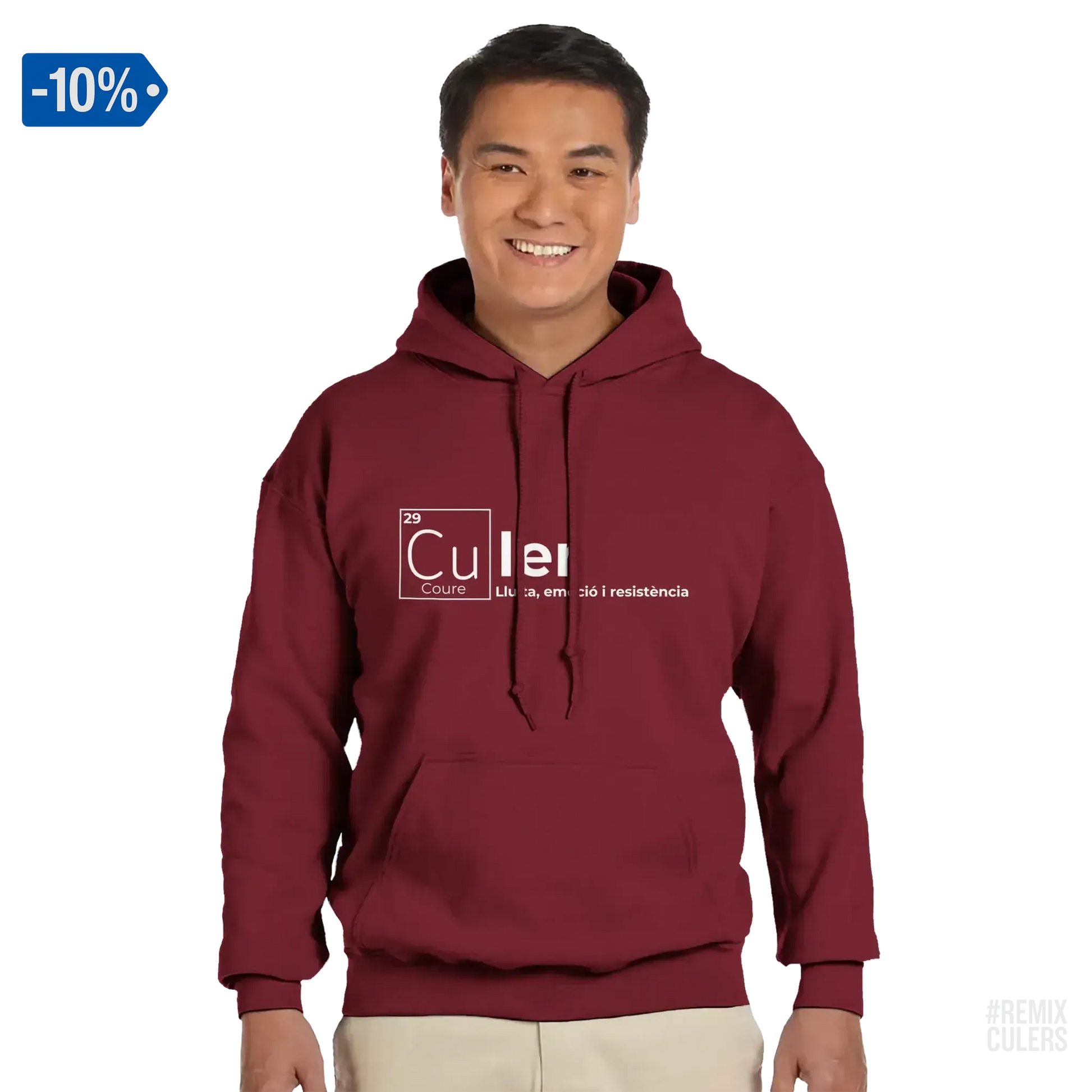 Sudadera con capucha unisex - QUÍMICA CULER Rosa claro – Print Material Científicament Culer merch FCB Barça culers blaugrana ciència i futbol passió | remixculers