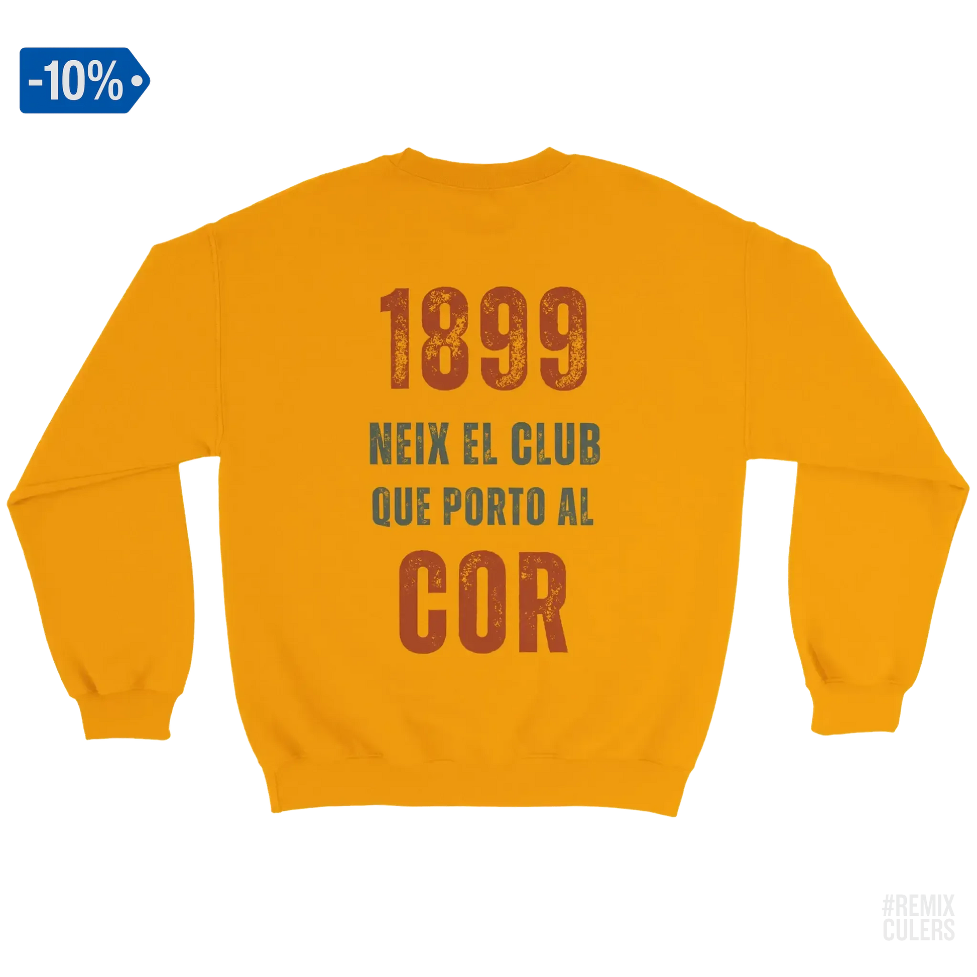 Sudadera unisex - 1899 Blanco – Print Material 1899 neix el club que porto al cor merch FCB Barça culers blaugrana història fundació orgull identitat futbol | remixculers