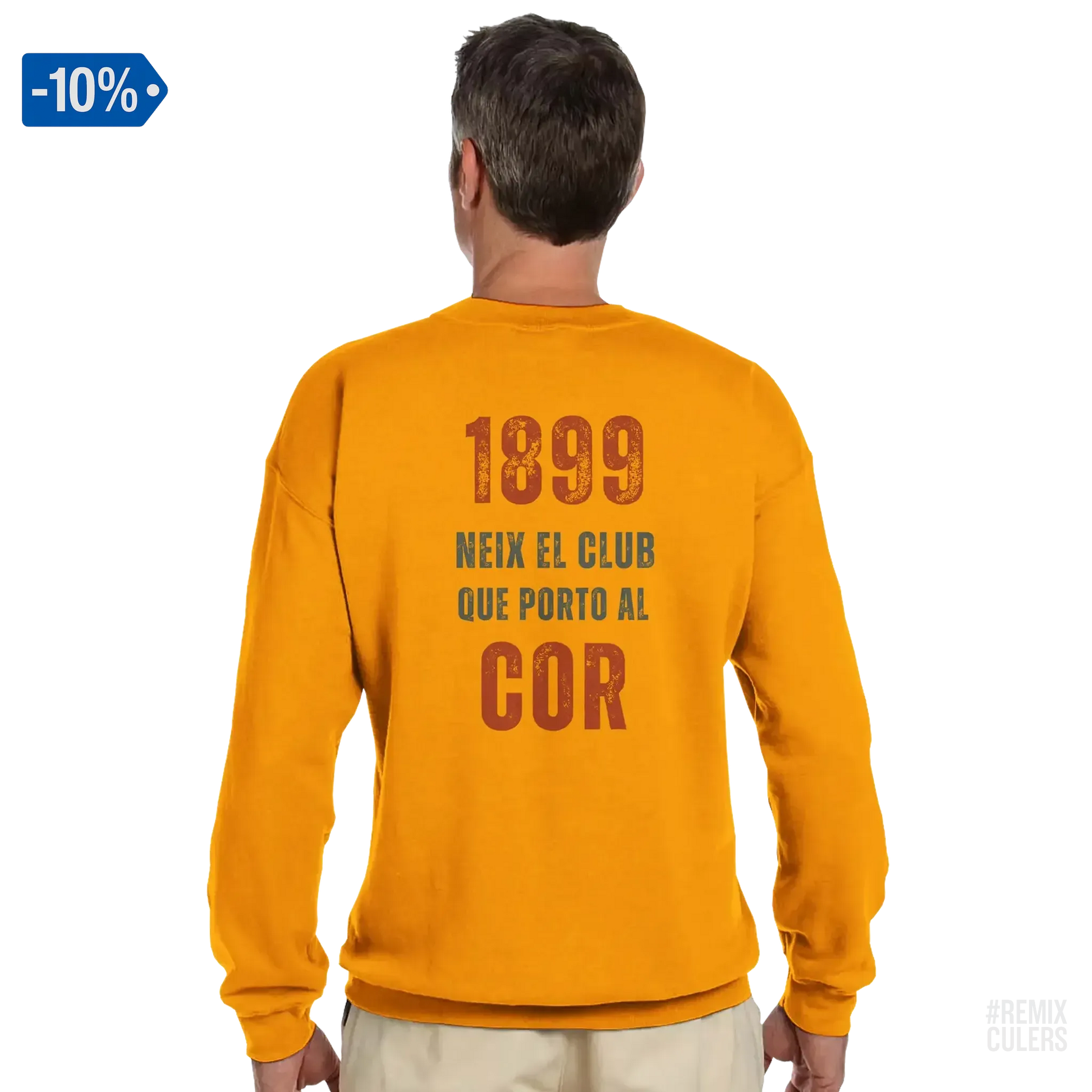 Sudadera unisex - 1899 Blanco – Print Material 1899 neix el club que porto al cor merch FCB Barça culers blaugrana història fundació orgull identitat futbol | remixculers
