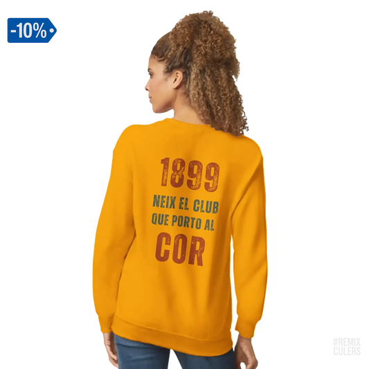 Sudadera unisex - 1899 Oro – Print Material 1899 neix el club que porto al cor merch FCB Barça culers blaugrana història fundació orgull identitat futbol | remixculers