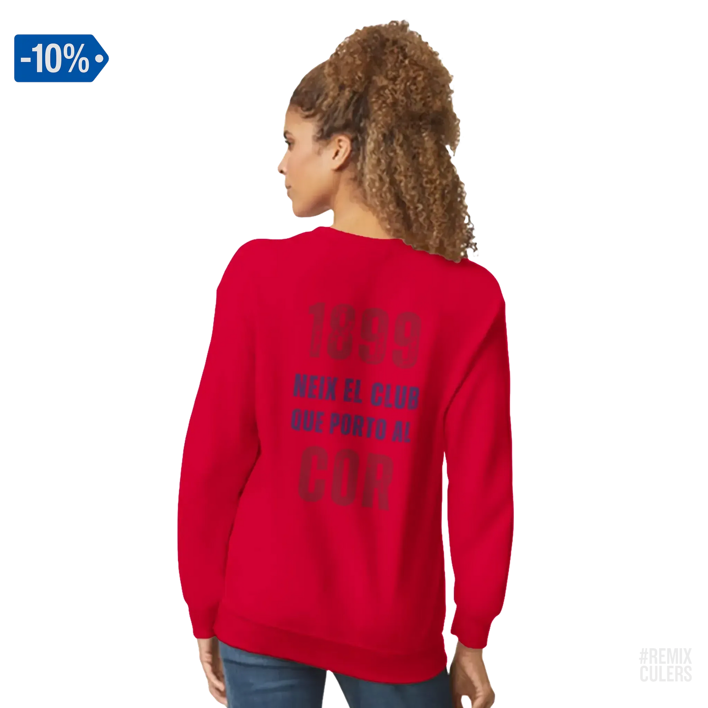Sudadera unisex - 1899 Rojo – Print Material 1899 neix el club que porto al cor merch FCB Barça culers blaugrana història fundació orgull identitat futbol | remixculers