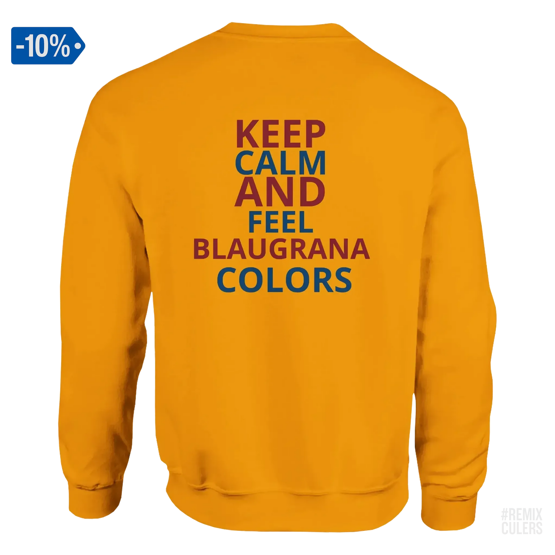 Sudadera unisex - KEEP CALM Blanco – Print Material Keep Calm merch FCB Barça culers blaugrana football fan pride passion | remixculers