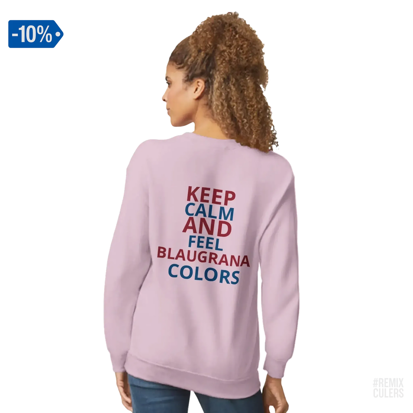 Sudadera unisex - KEEP CALM Rosa claro – Print Material Keep Calm merch FCB Barça culers blaugrana football fan pride passion | remixculers