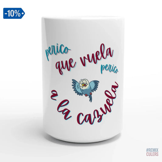 Taza - PERICO QUE... – Print Material merch FCB Barça culer culers blaugrana español perico rival futbol | remixculers